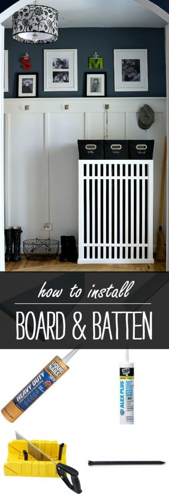 Board and Batten Wall Treatment in Entry