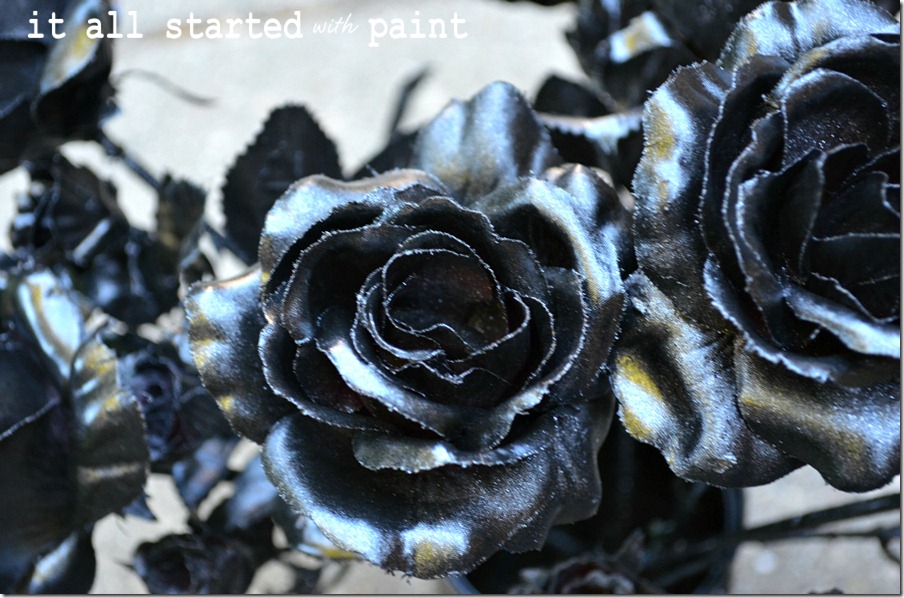 fake-flowers-spray-painted-black-for-halloween-close-up