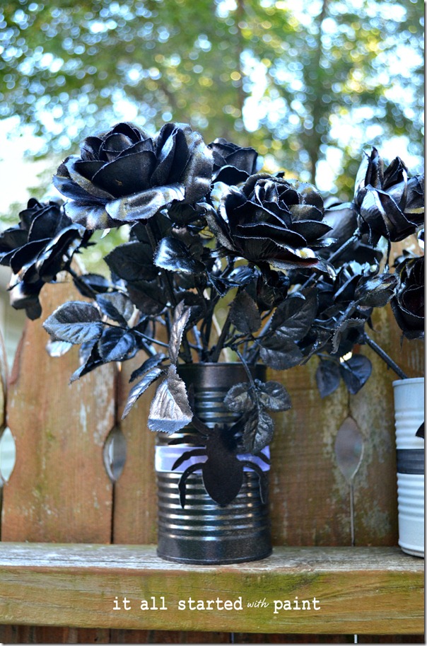 fake-flowers-spray-painted-black-for-halloween