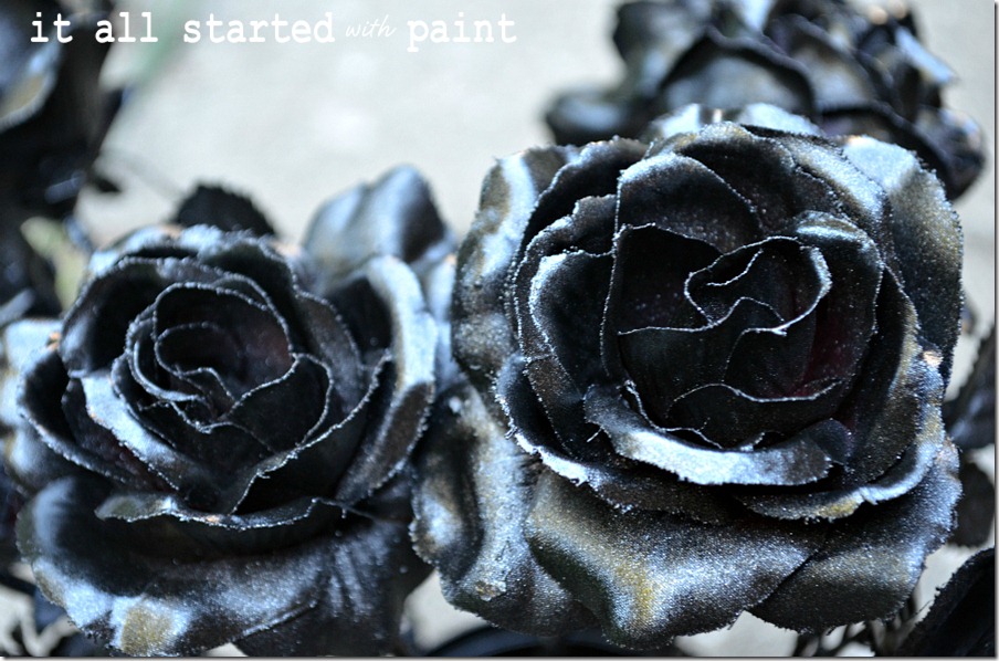 fake-flowers-spray-painted