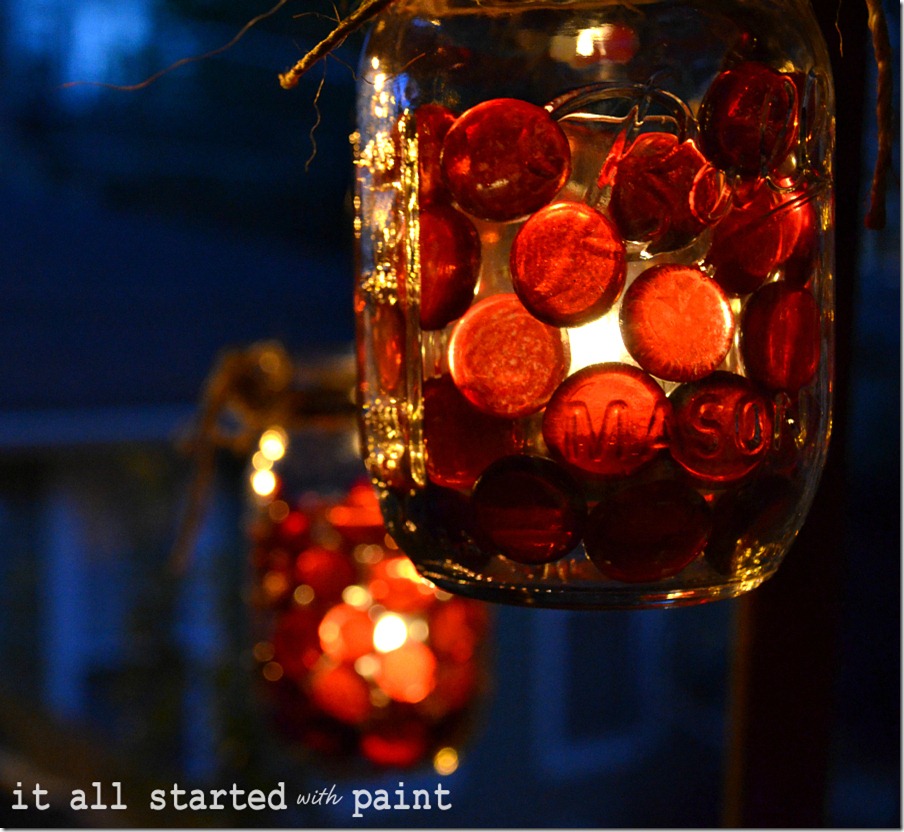 fall votive idea with mason jar