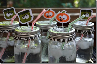 Halloween Mason Jar Drinking Glass 