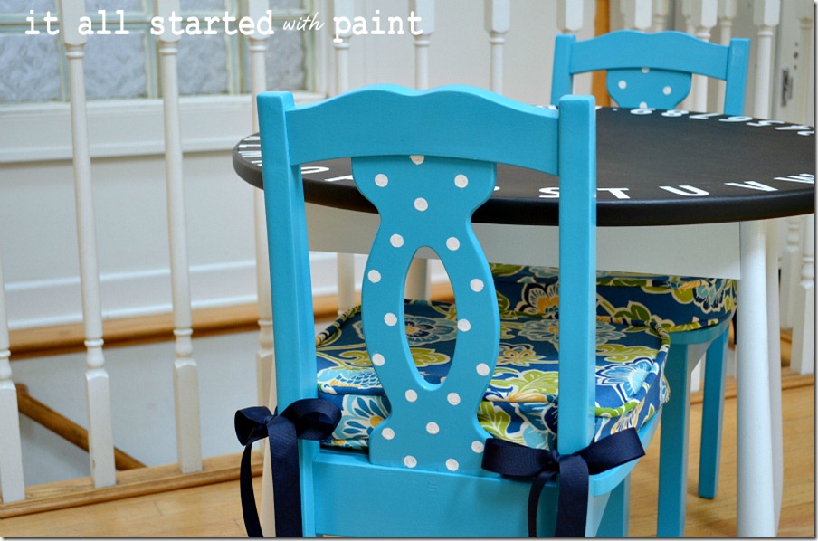 turquoise-chair-and-chalkboard-table