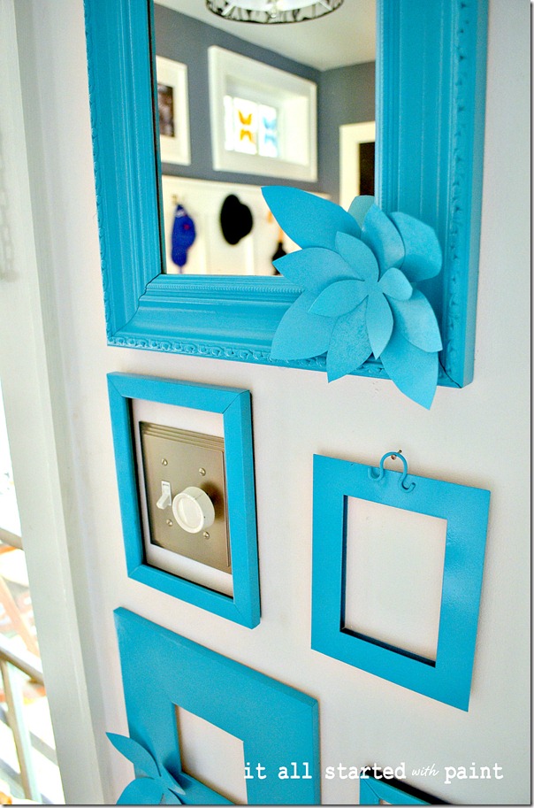 Empty frames shop on wall