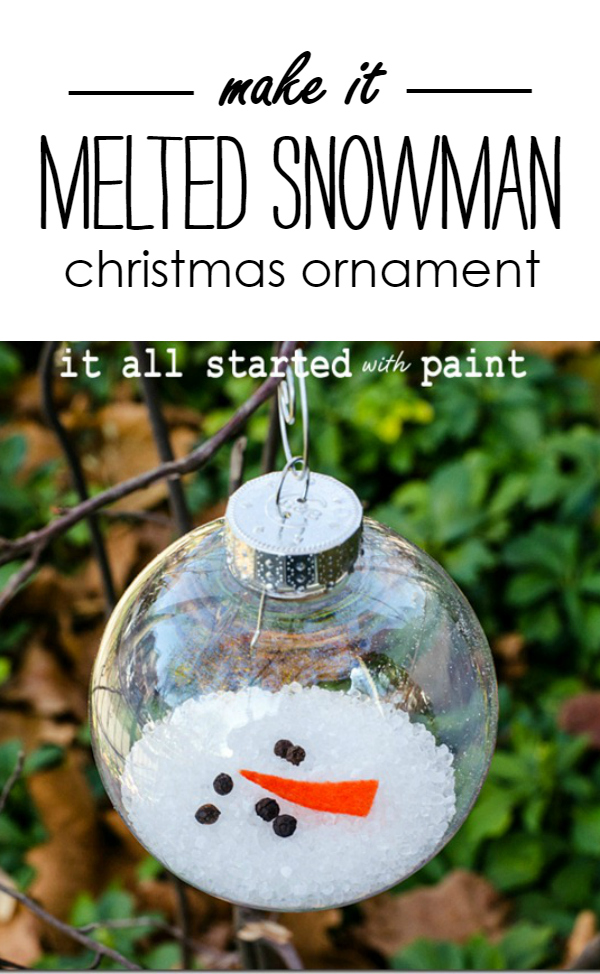 Homemade Snowman Ornament