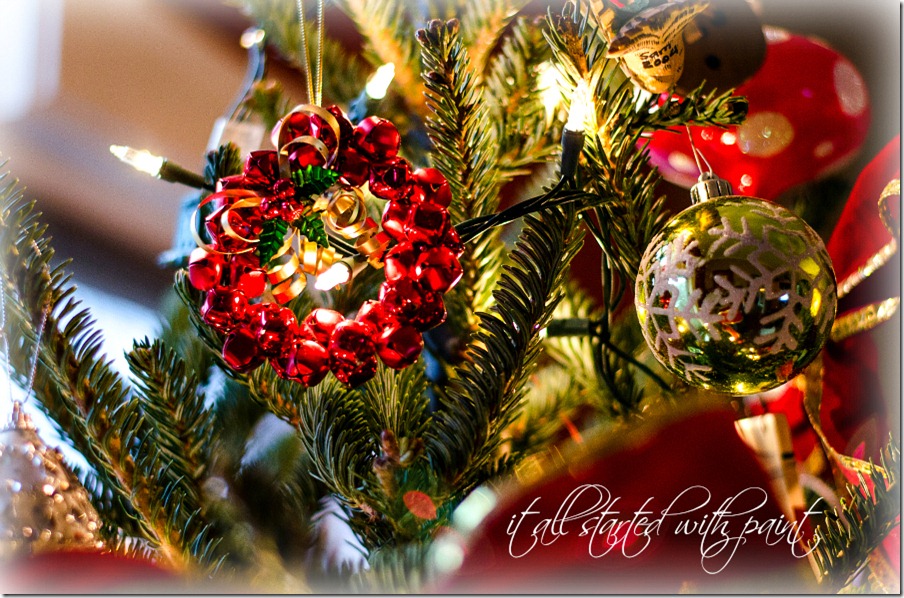 Christmas Tree jingle bell ornament