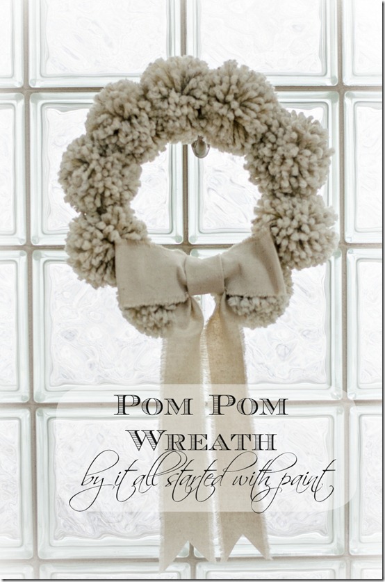 Winter Craft Ideas: Pom Pom Wreath Inspired by Anthropologie