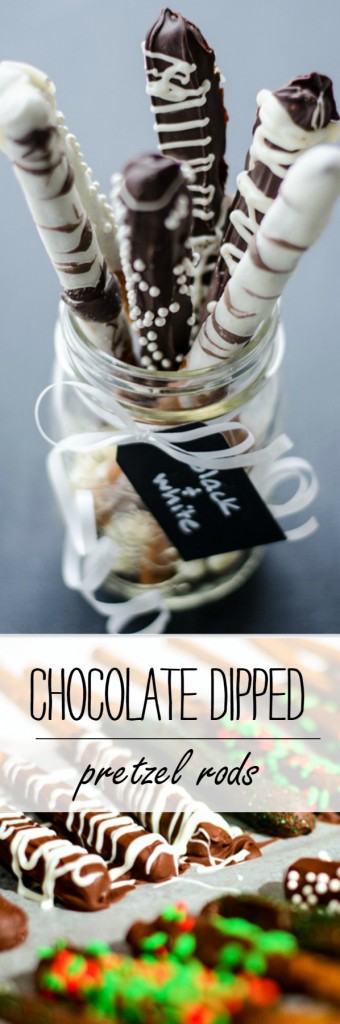 Chocolate Dipped Pretzel Rods