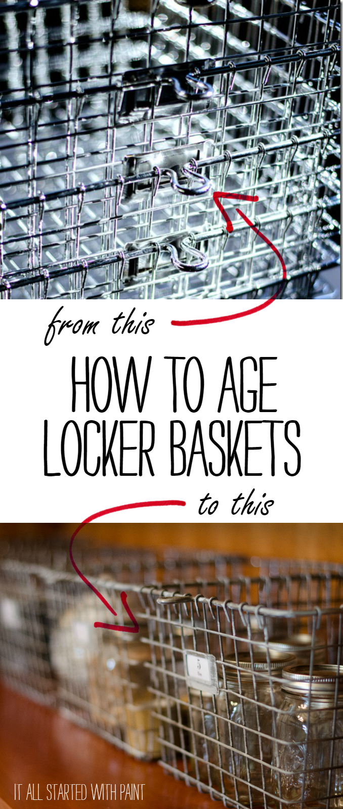 How To Turn Shiny, New Locker Baskets Into Aged, Vintage Look