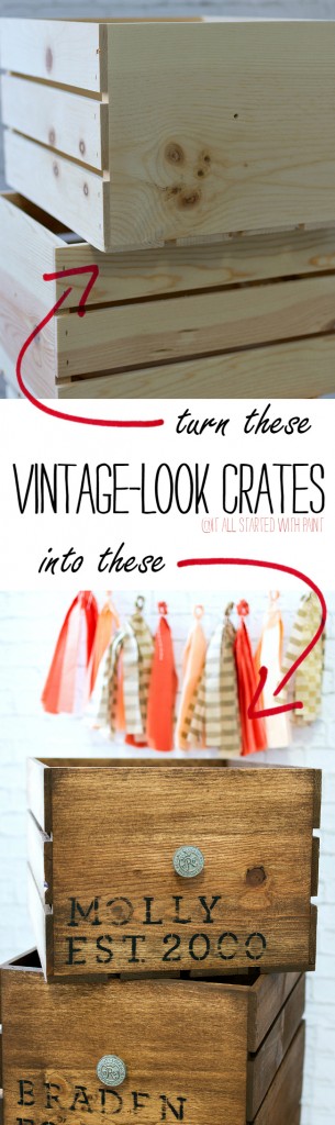 How To Make New Crates Look vintage