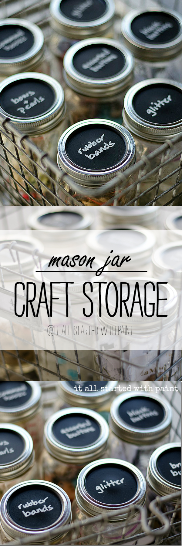 Mason Jar Craft Ideas with Chalkboard Paint