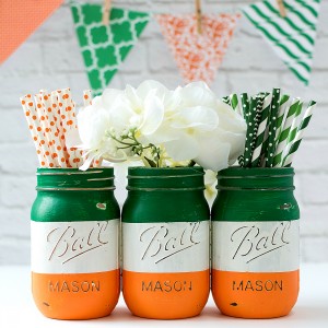 Irish Flag Mason Jar