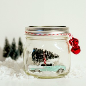 mason jar snow globe