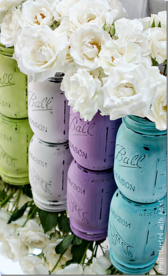 Painted Mason Jars - It All Started With Paint