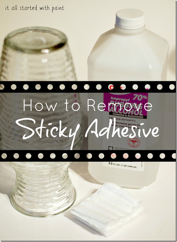 remove-sticky residue-with-rubbing-alcohol