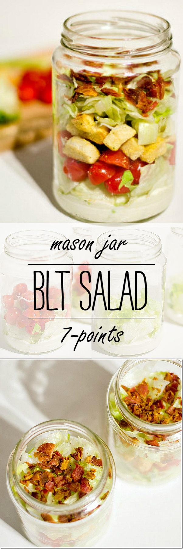 Mason Jar Recipe Ideas: Weight Watchers Salad in Mason Jar