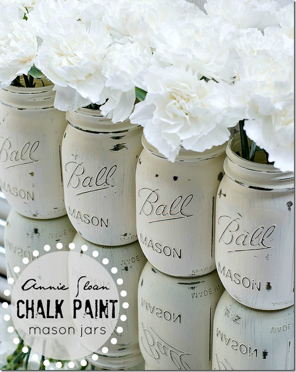 painting jars Painted Chalk mason Sloan Mason Annie in Jars glass Paint