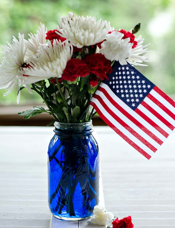 Red White And Blue Centerpiece It All Started With Paint