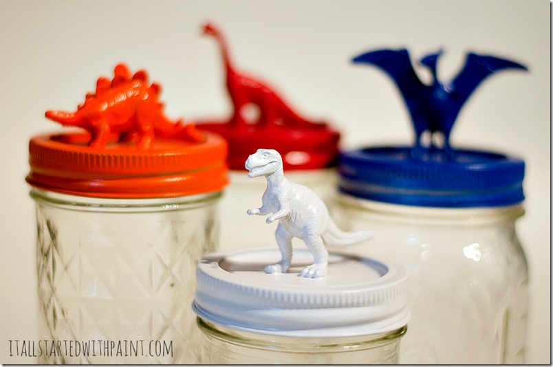 dinosaur-topped-mason-jars
