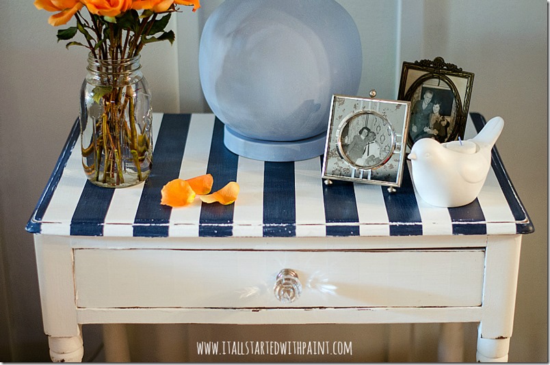 how to paint stripes on table