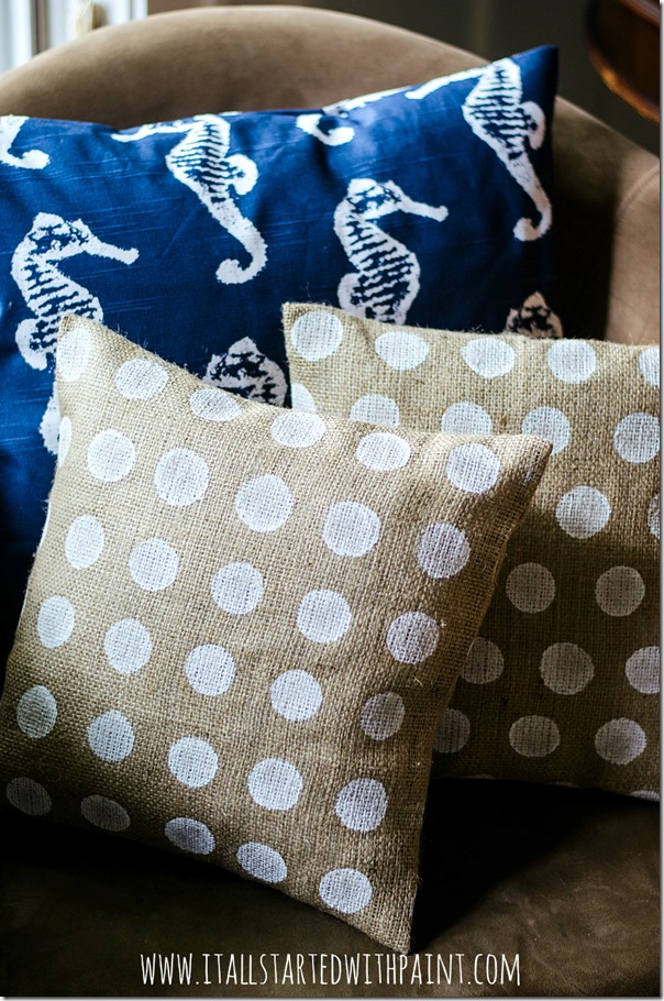 Burlap-Pillow-Painted-Polka-Dot-How-To-Make-2 watermarked