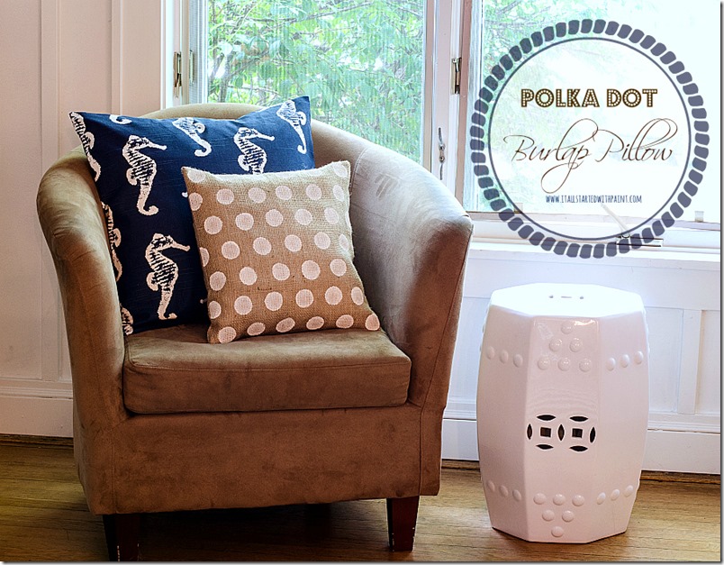 Burlap-Pillow-Painted-Polka-Dot-How-To-Make