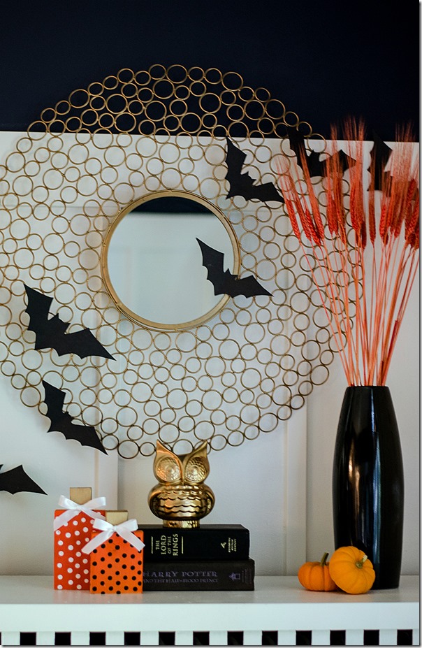 Halloween-mantel-gold-black-orange