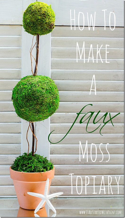 Moss Ball Topiary, 8 Inch Preserved Moss Topiary