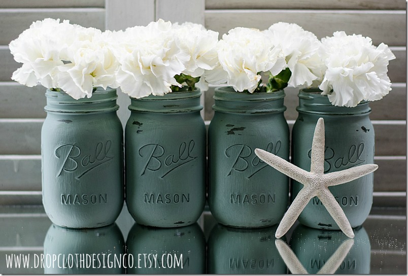 painted-mason-jars-annie-sloan-duck-egg-blue