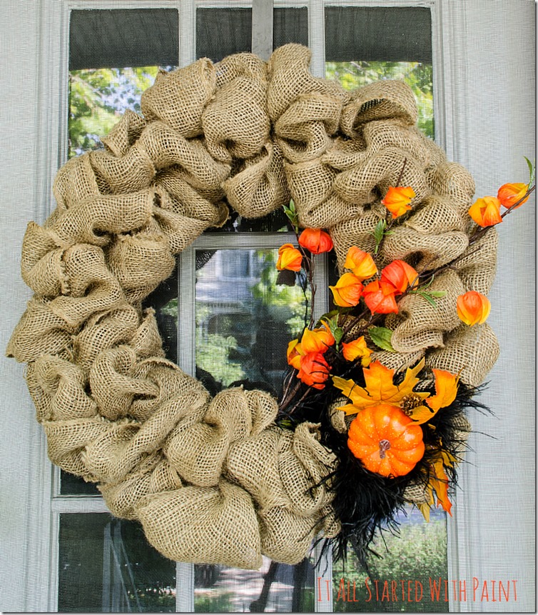 Burlap Wreath for Fall - It All Started With Paint