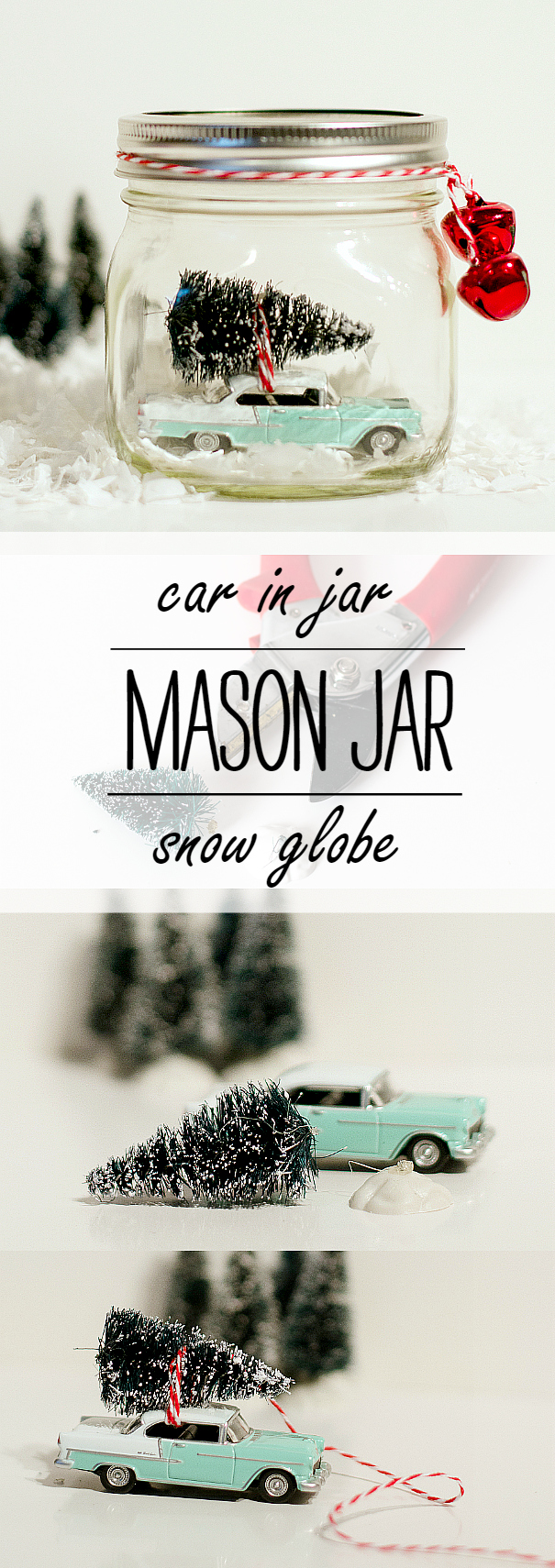 Christmas Craft Idea: Car In Jar Snow Globe