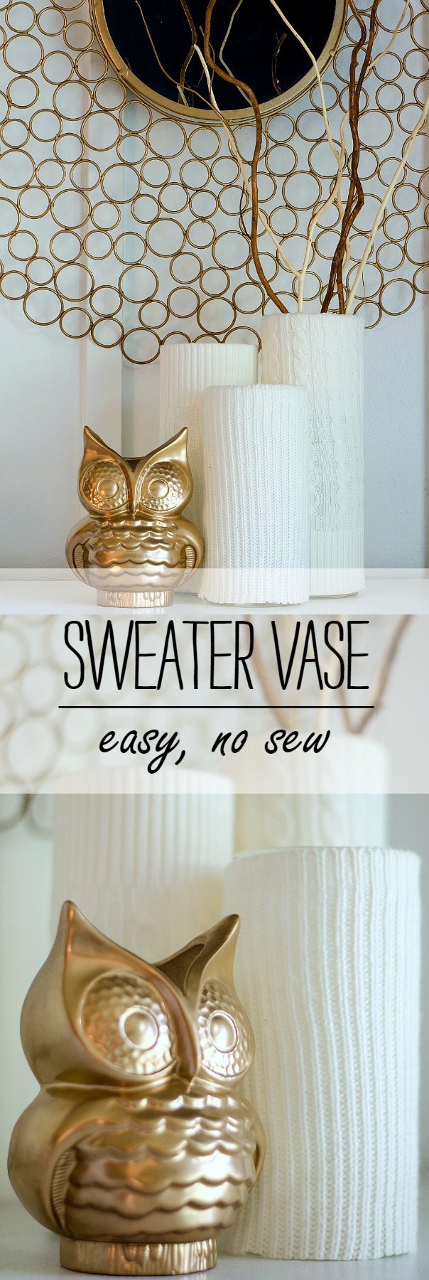 Winter Decor Idea: Easy Sweater Vase