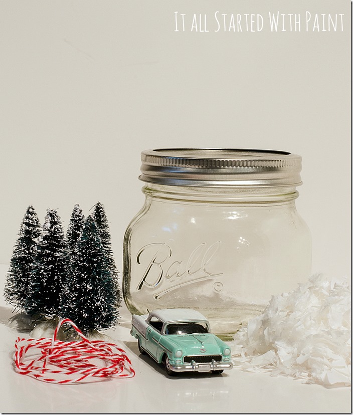 DIY Mason Jar Sugar Snow Globe - Create A Winter Wonderland With Forest  Animals & Toy Car Figurines