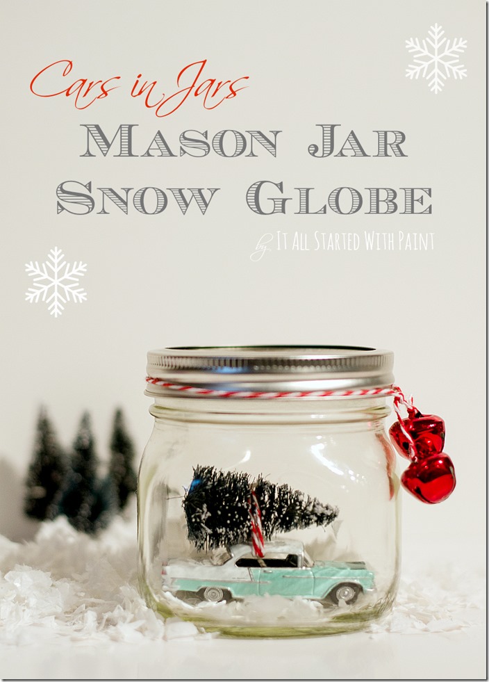 Car In Jar Snow Globe