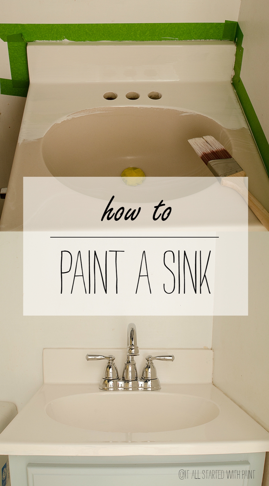 How To Paint A Sink, Bathroom Vanity Refinishing
