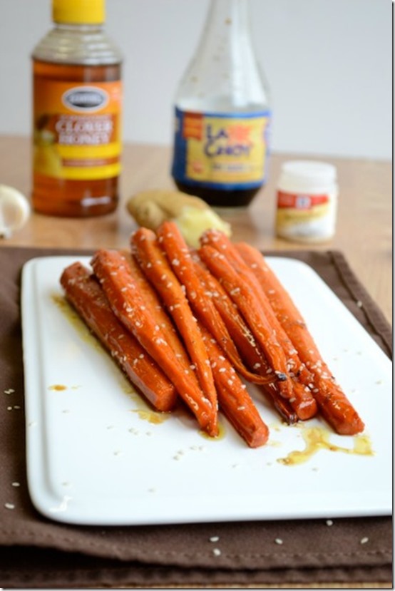 Honey Ginger Roasted Carrots