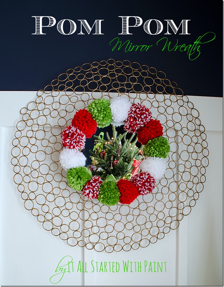 Pom-Pom-Wreath-Holiday-Mantel-9 2
