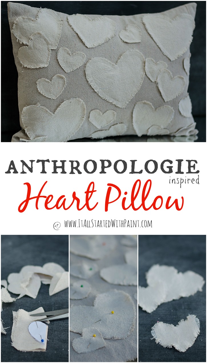 Anthropologie Heart Pillow Knock-Off