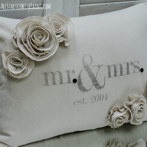 mr and mrs pillow wedding gift