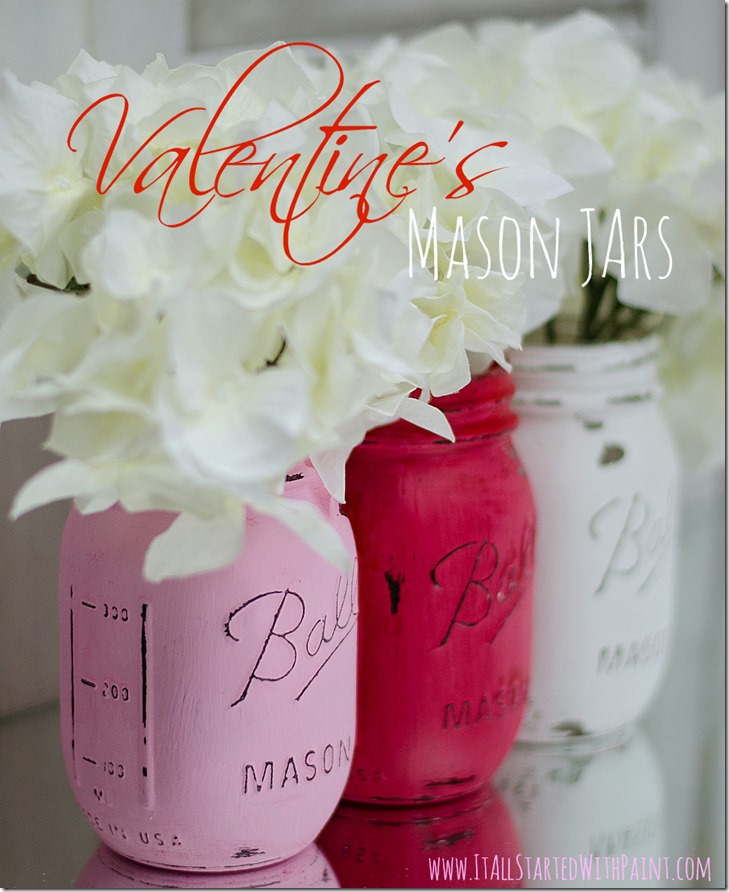 Valentine Centerpiece Valentine Decor Heart Table Decor Valentine Table  Decor Valentines Gift Valentines Day Heart Gift Mason Jar 