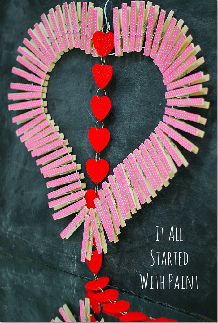 Easy to Make Valentine Washi Tape Wreaths