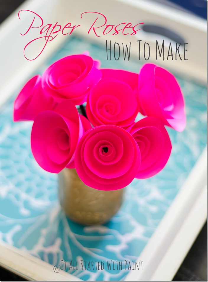 How to Make DIY Rolled Paper Roses - Color Me Thrifty