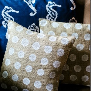 polka dot pillow