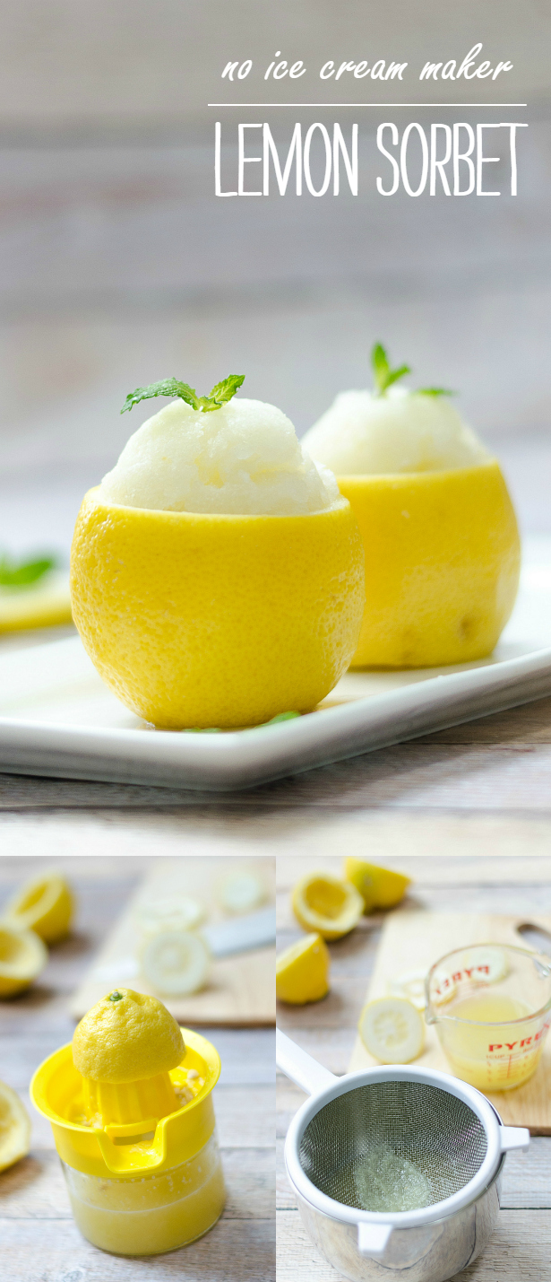 No Ice Cream Maker Ice Cream Recipes: Lemon Sorbet