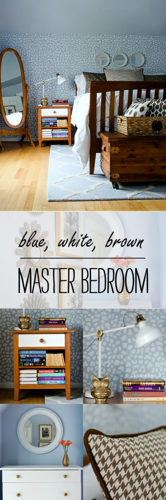 Blue White Brown Bedroom Design Ideas