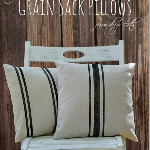 grain sack pillow