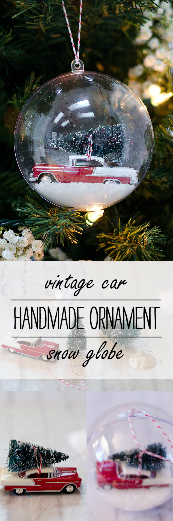 Vintage Car Handmade Ornament for Christmas