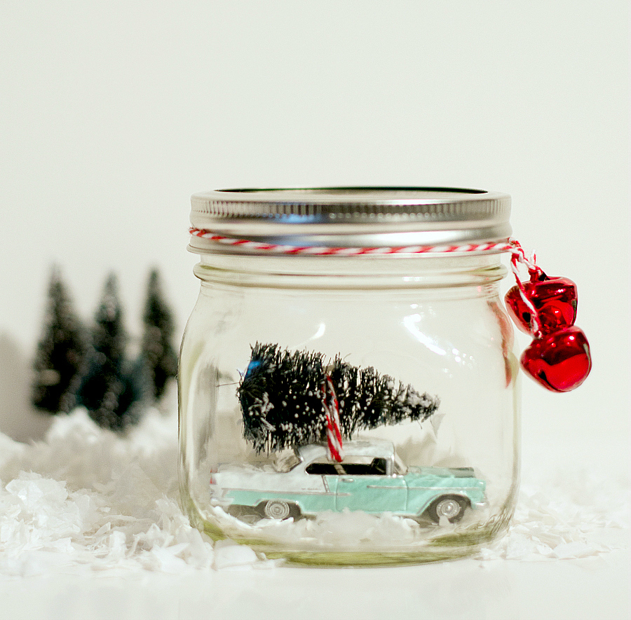 Snow Globe Idea with Vintage Car