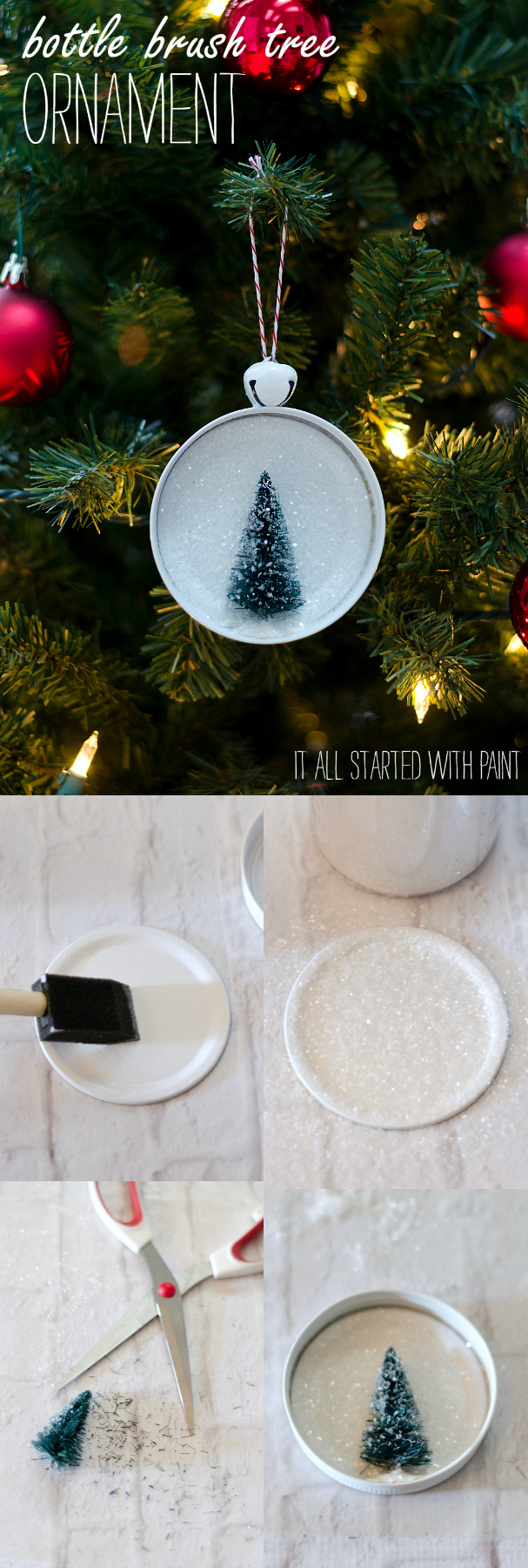 Bottle Brush Tree Christmas Ornament Ideas