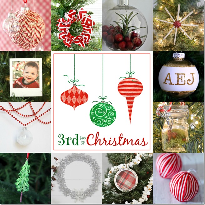 12 bloggers + 12 Days of Christmas = 144 Handmade Christmas Ornaments!